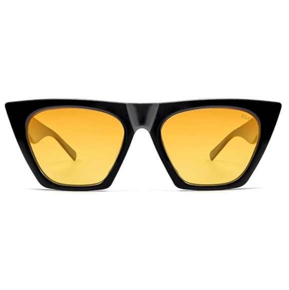 Oversized Square Cateye Polarized Sunglasses Big Frame SJ2115 Yellow - Picture 2 of 5